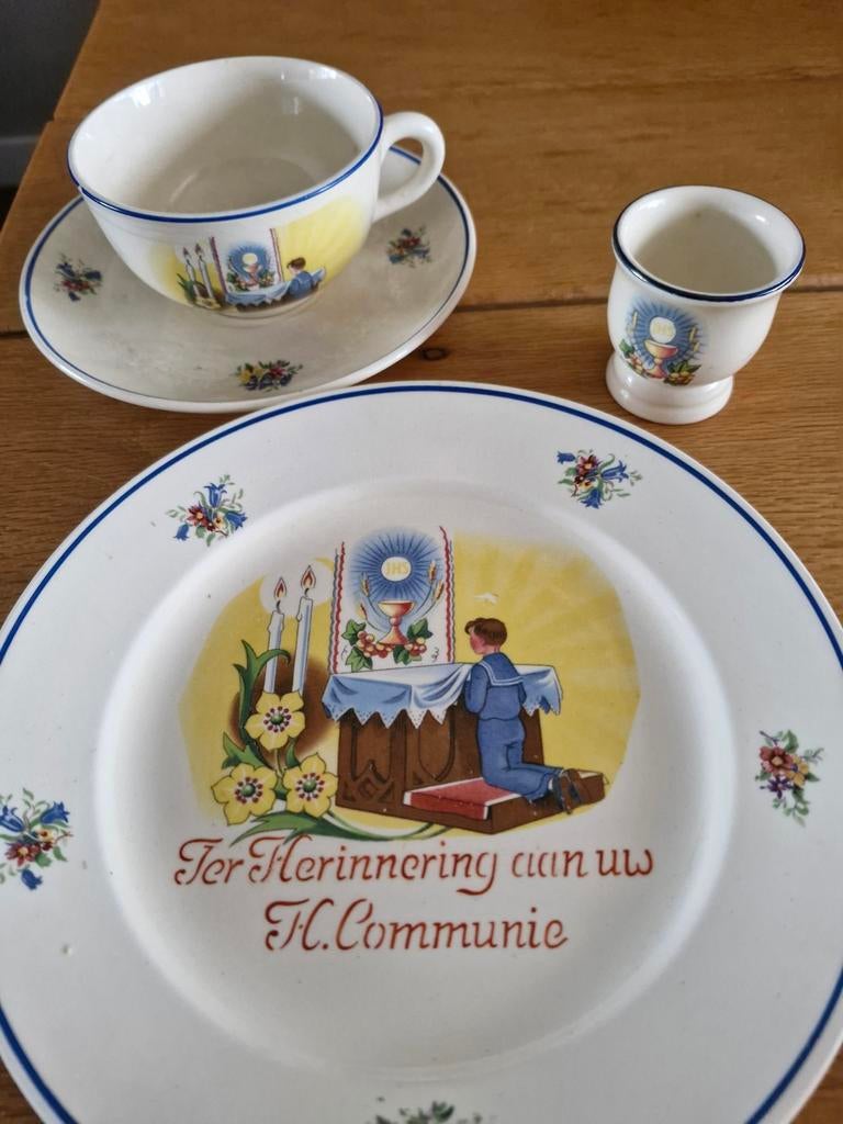 Communie serviesje, Ophalen of Verzenden, Zo goed als nieuw