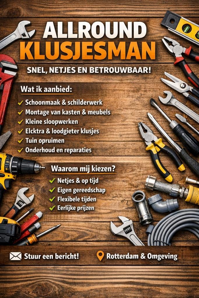Klusjesman, Ophalen of Verzenden