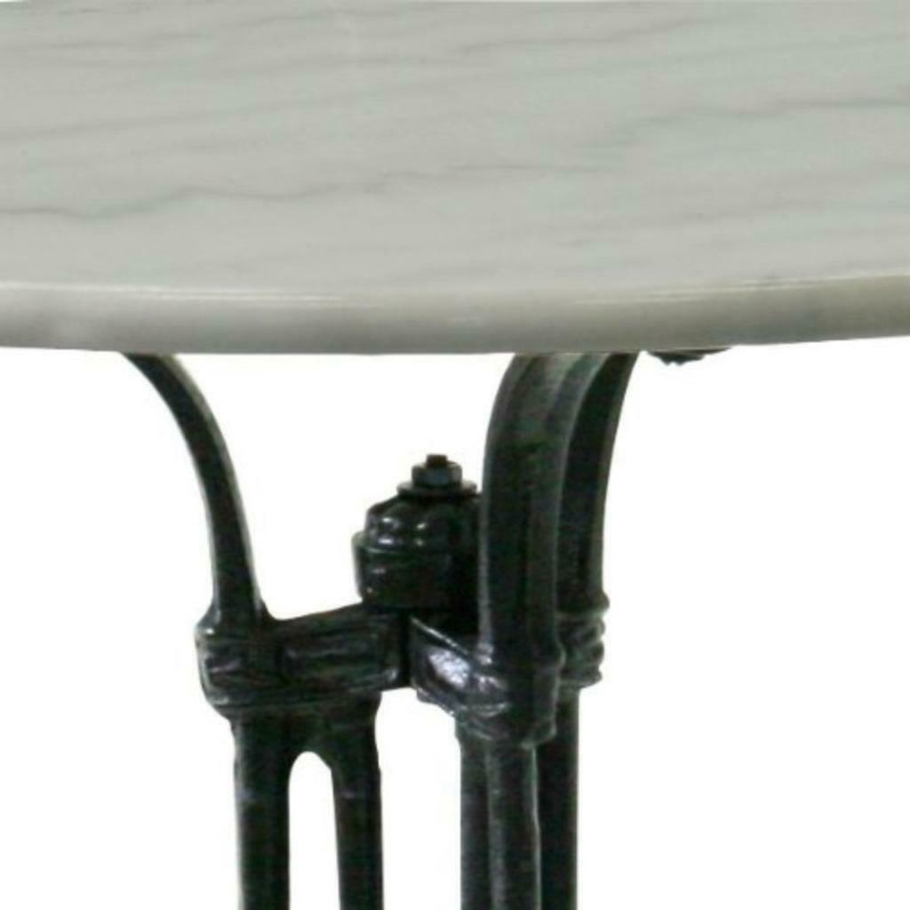 Bistro tafel tuintafel gietijzer met rond marmer blad Ø80 cm, Tuin en Terras, Tuinsets en Loungesets, Overige materialen, Eettafel