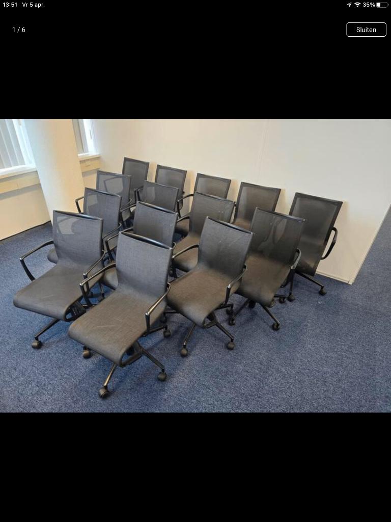 11 Alias Meetingframe design bureaustoel stoel stoelen, Huis en Inrichting, Stoelen, Zwart, Ophalen of Verzenden, Nvt, Eén