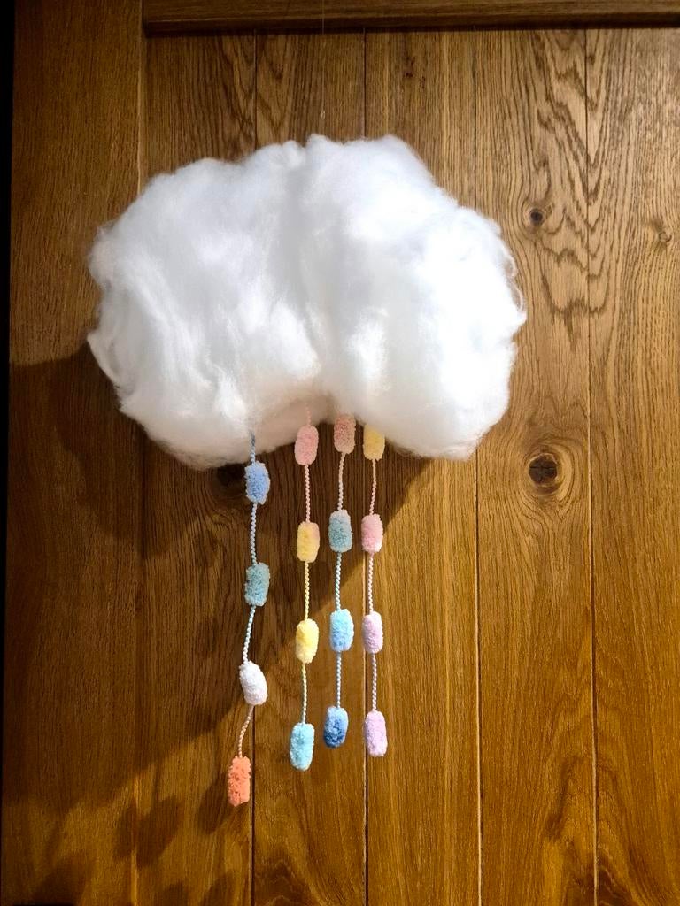 Decoratief wolkje voor kinderkamer| regenwolkje, Kinderen en Baby's, Ophalen of Verzenden, Nieuw, Wanddecoratie