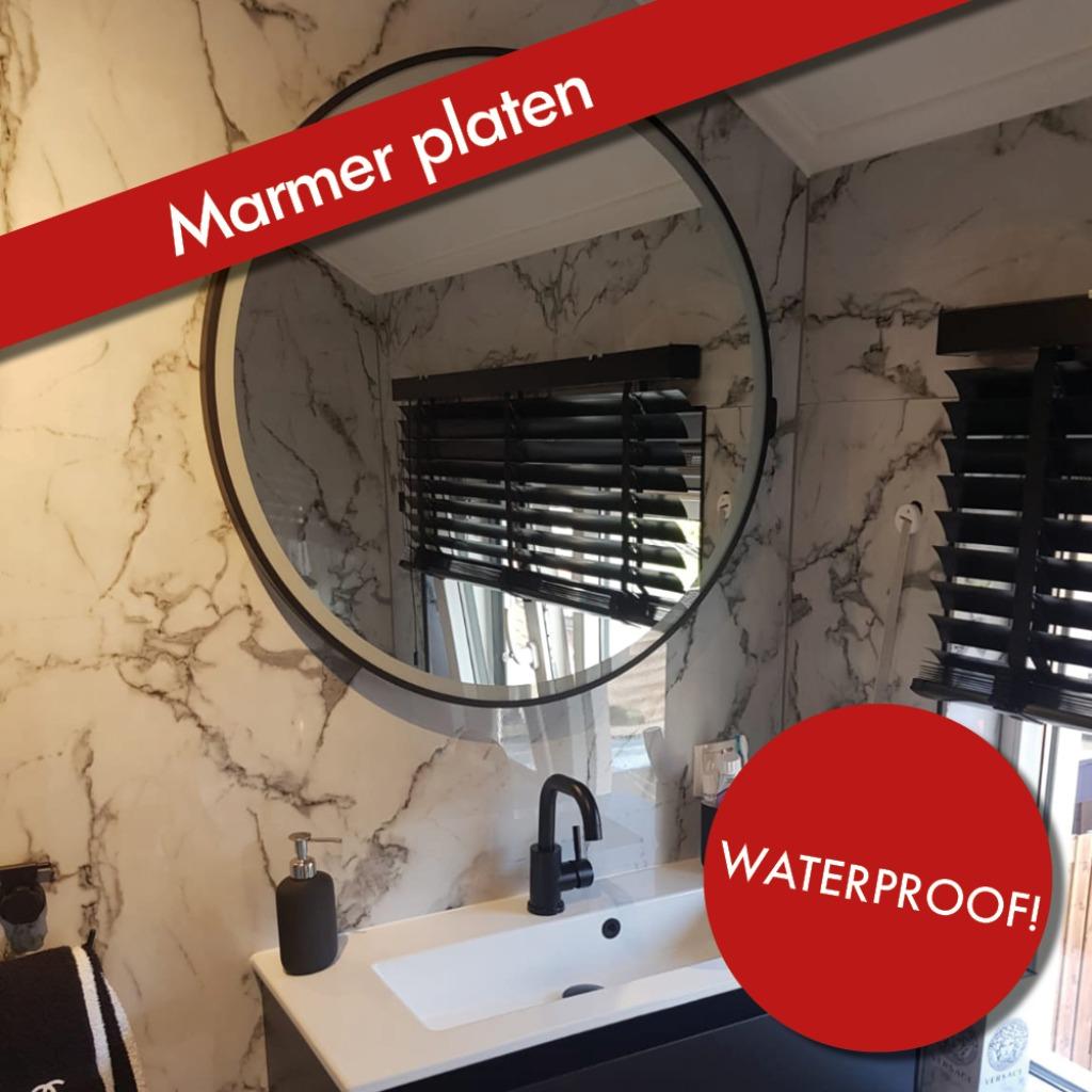 Pvc Marmer Wandpanelen kunststof acryl graniet douchewand, Doe-het-zelf en Verbouw, Tegels, Ophalen, 60 cm of meer, Nieuw, 10 m² of meer