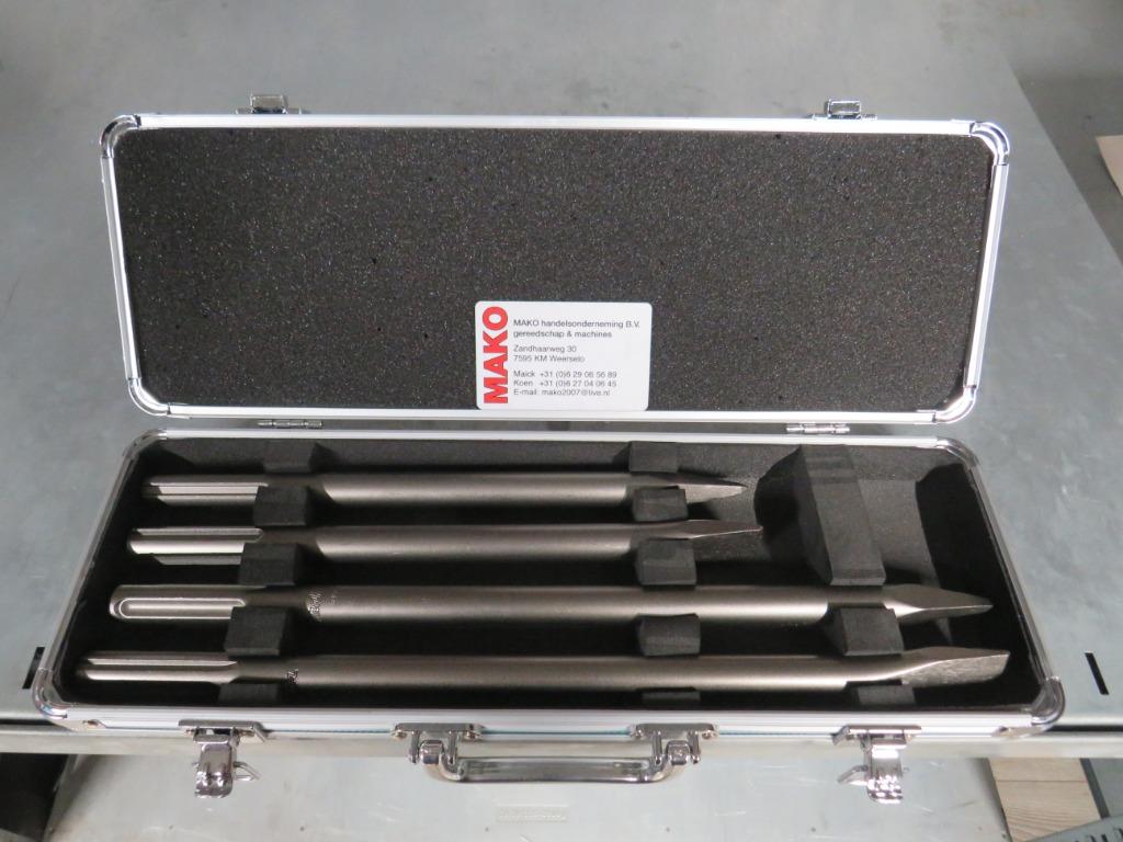 Makita D-42466 SDS-Max 4 delige Beitelset in koffer Nieuw, Makita, Nieuw, Zandhaarweg, Ophalen of Verzenden