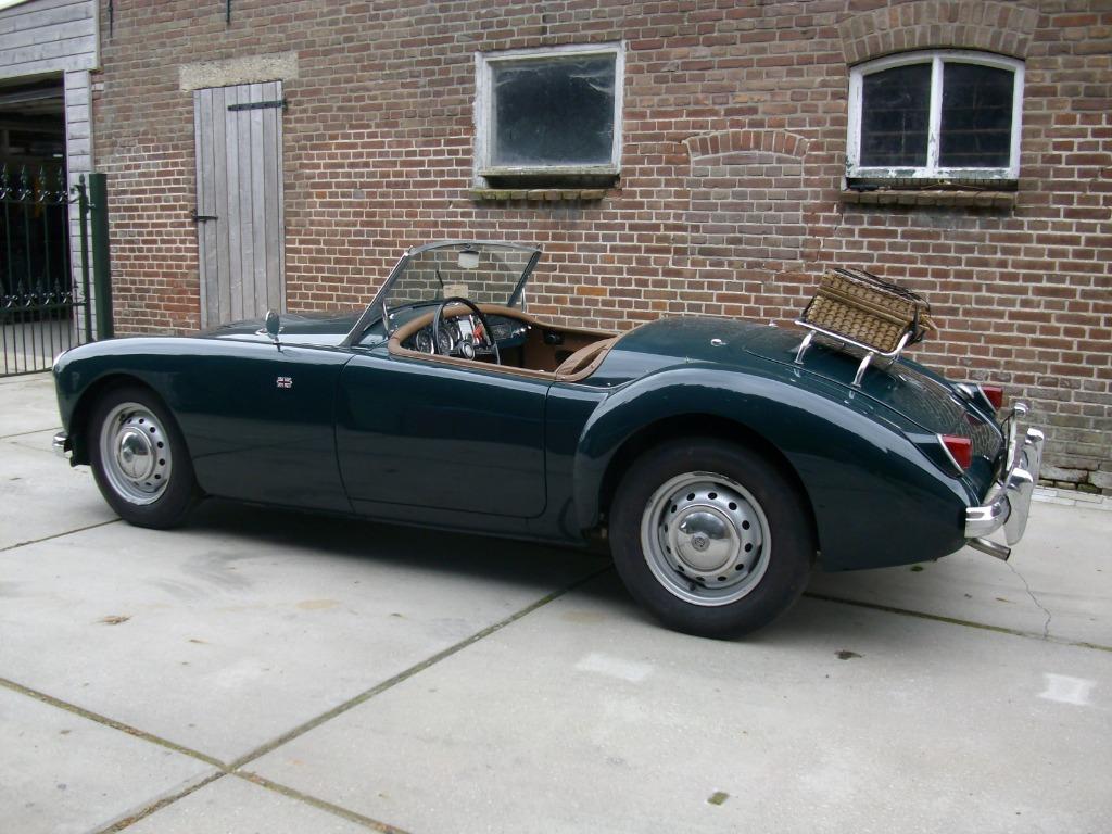 MG A 1.5 Cabriolet 1958 Groen  2 drs 0651376539, Auto's, MG, Beige, Cabriolet, Bedrijf, Handgeschakeld