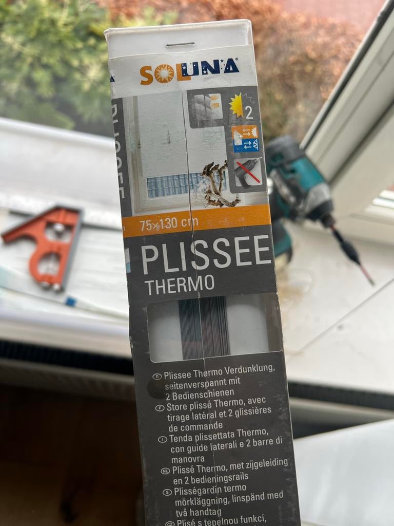 Soluna Plissé Gordijnen 75x130 Grijs (3 stuks) + gratis 60cm, 100 tot 150 cm, Nieuw, Grijs, 50 tot 100 cm