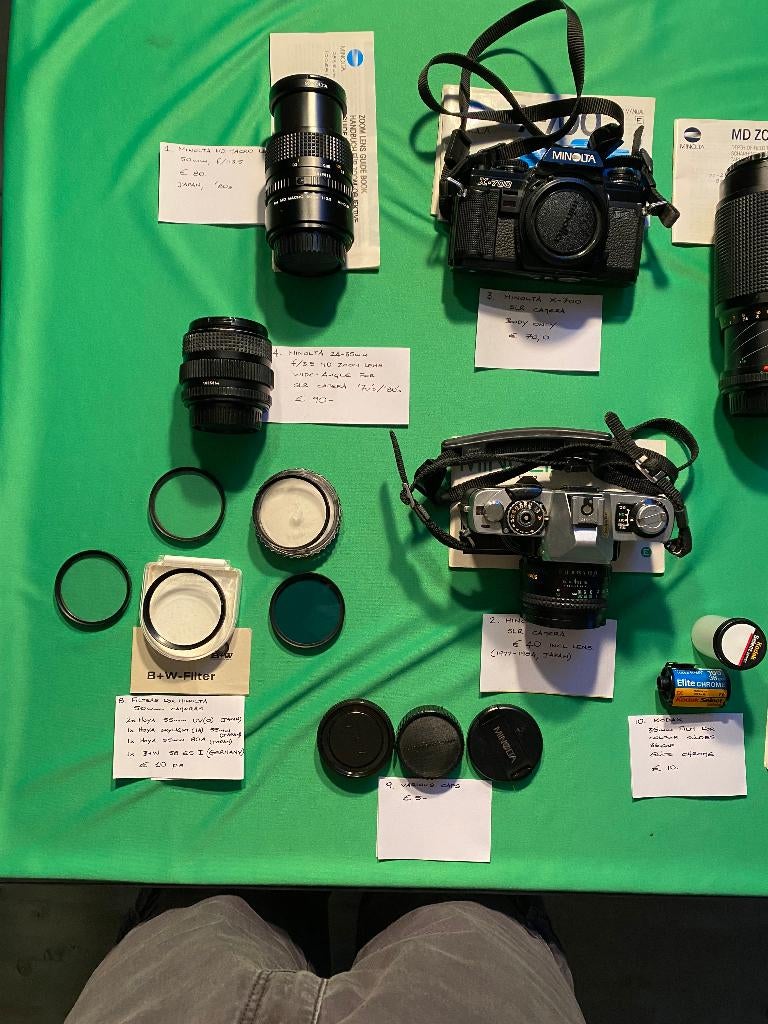 MINOLTA SLR cameras en toebehoren, Audio, Tv en Foto, Fotocamera's Analoog, Zo goed als nieuw, Spiegelreflex, Minolta, Ophalen of Verzenden