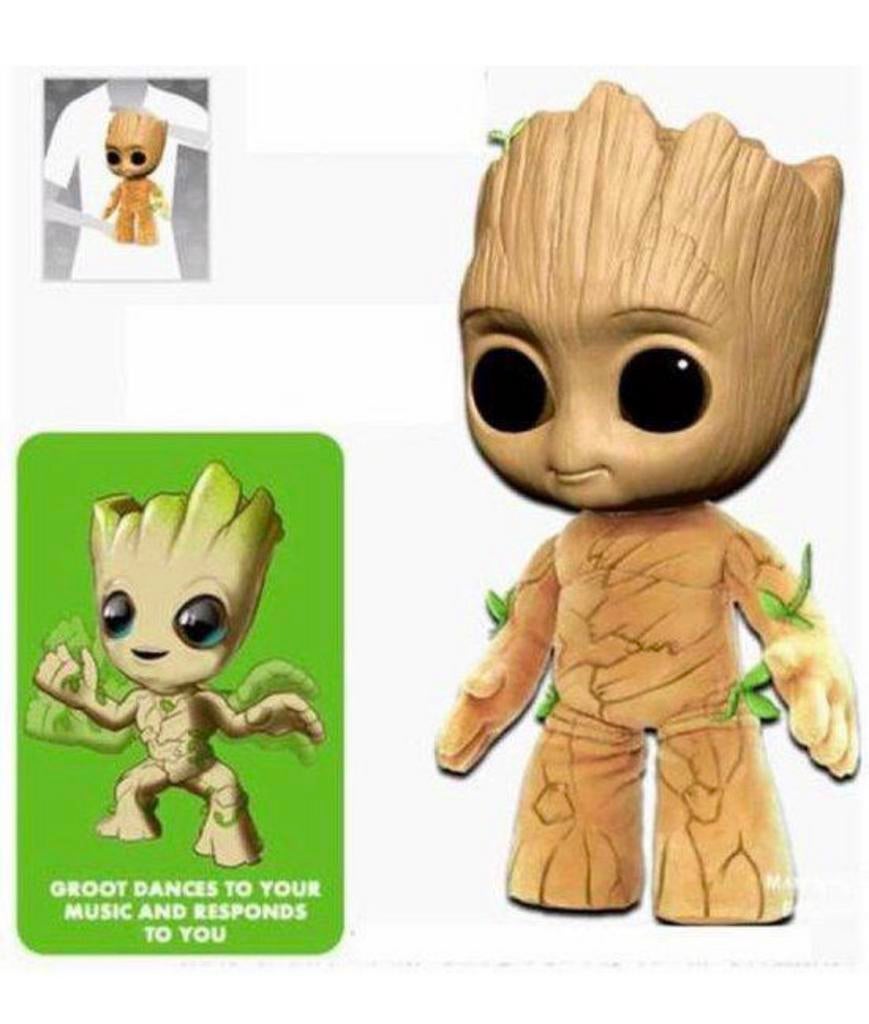 Marvel Studios I Am Groot Knuffel - Dansende en Pratende pop, Actiefiguur of Pop, Nieuw, Ophalen of Verzenden, H