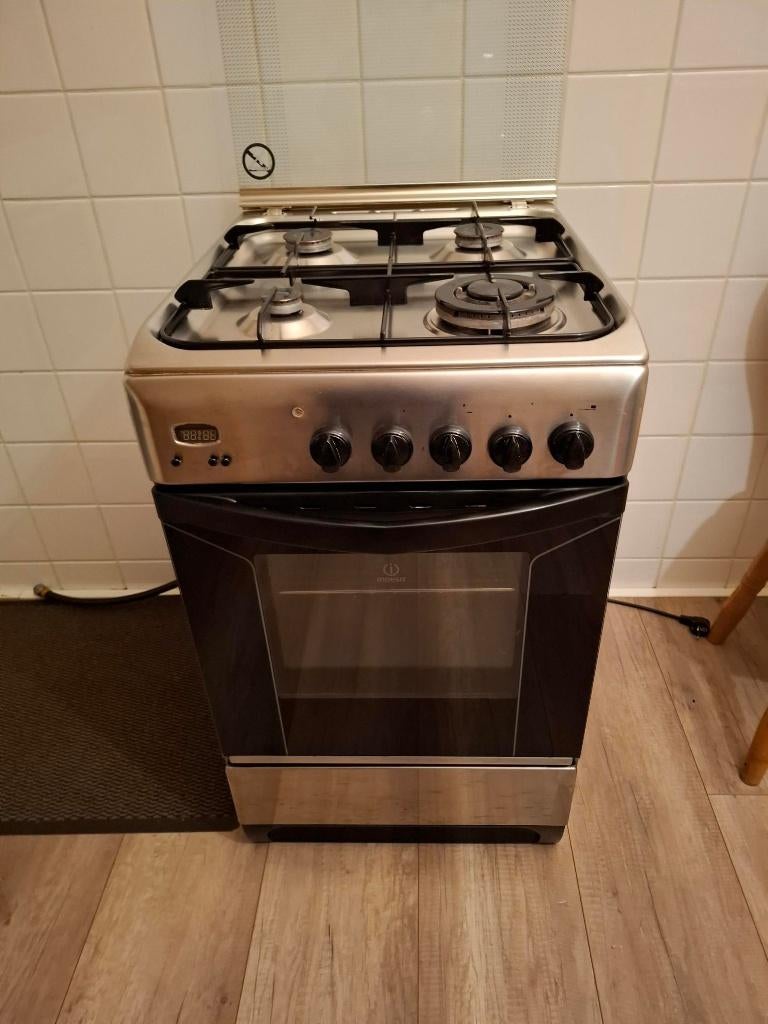gasfornuis met elektrisch oven, Ophalen, Gebruikt, 4 kookzones, Gas