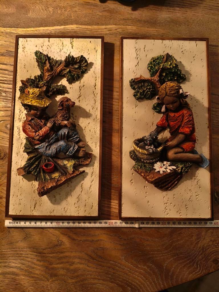 Wanddecoratie Steen - Twee stuks, Ophalen, Zo goed als nieuw