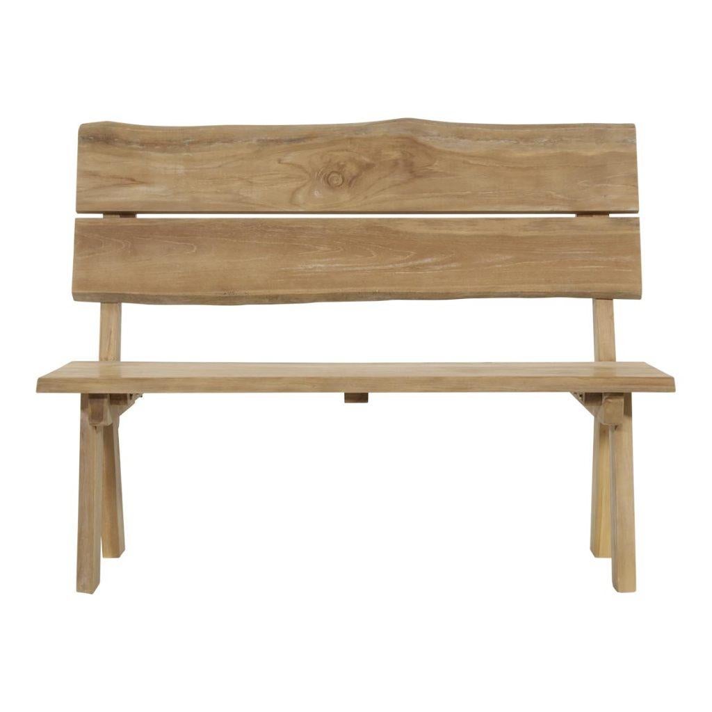 Tuinbank hardhout teak boomstam 130 cm, Ophalen of Verzenden, Nieuw, Hout