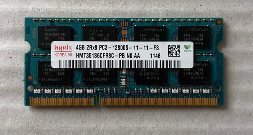 4GB DDR3 PC3-12800S Laptop Geheugen, Gebruikt, DDR3, Ophalen of Verzenden, Laptop