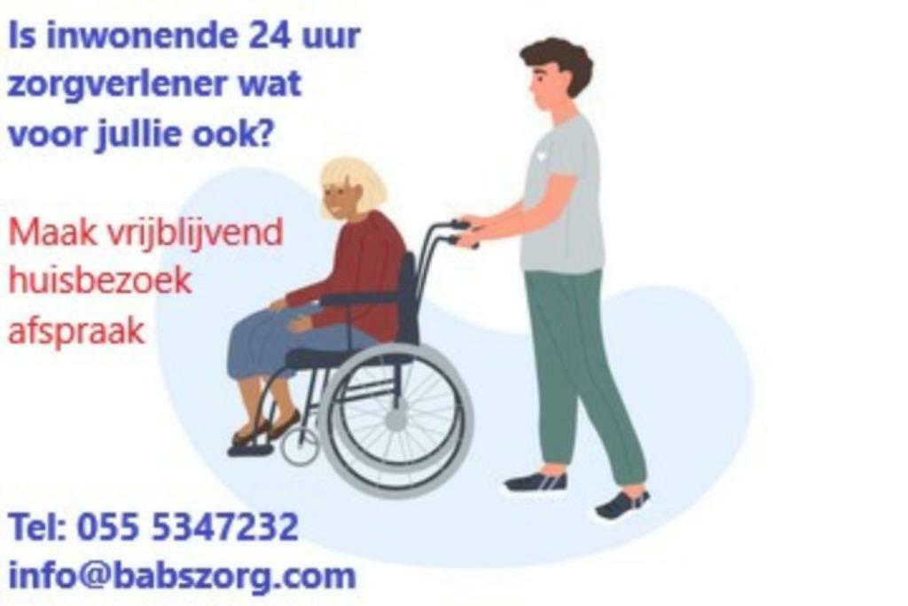 Is 24 uur inwonende zorgverlener voor ouderen wat voor u ook, Komt aan huis, Gehandicaptenzorg