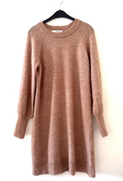 SELECTED FEMME beige wollen jurk mt 42 chcs zgan CHCS, Kleding | Dames, Beige, Ophalen of Verzenden, Zo goed als nieuw, Onder de knie