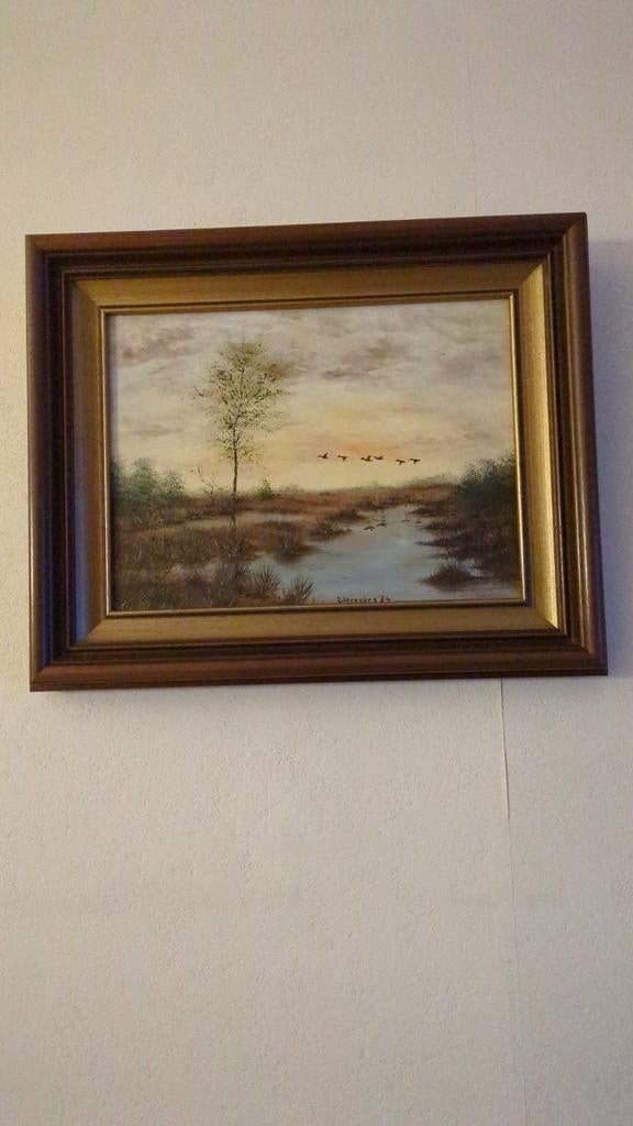 Twee schilderijen van Peel-landschap, Antiek en Kunst, Ophalen