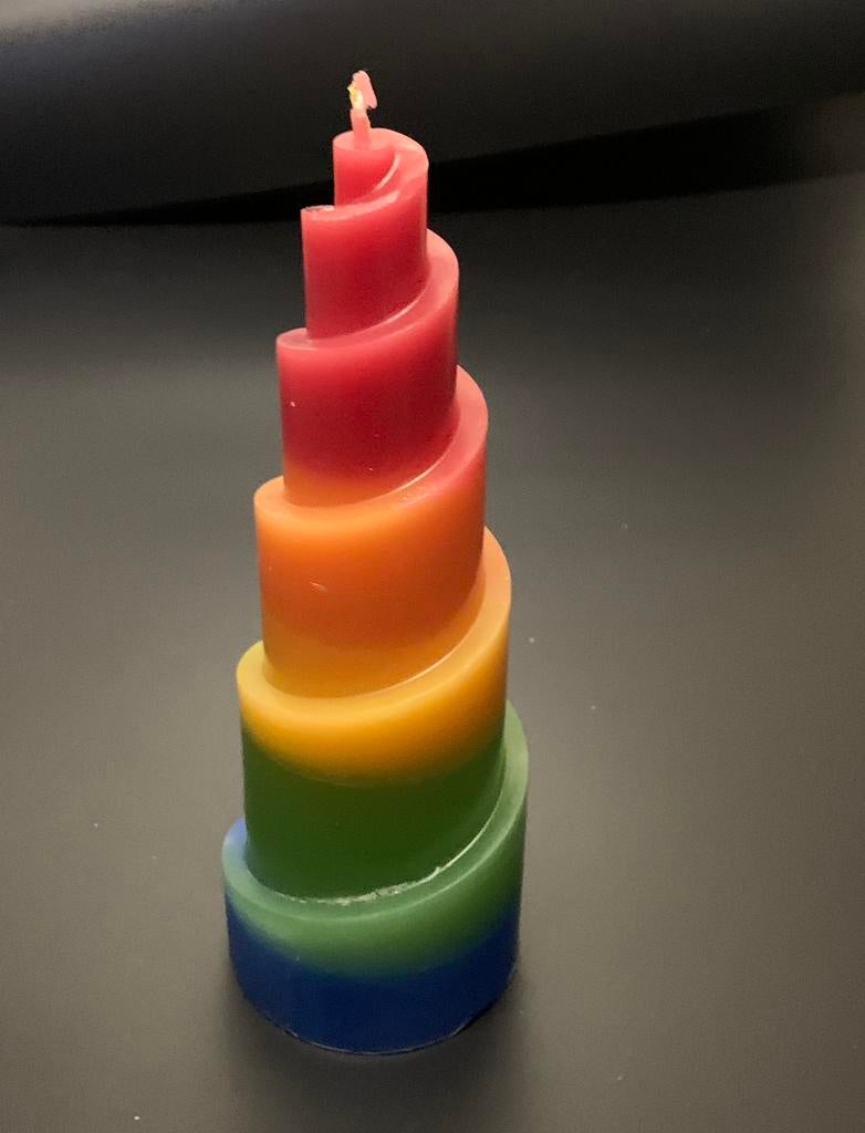 Te koop regenboogkaars spiraal, Overige materialen, Groen, Nieuw, Ophalen of Verzenden