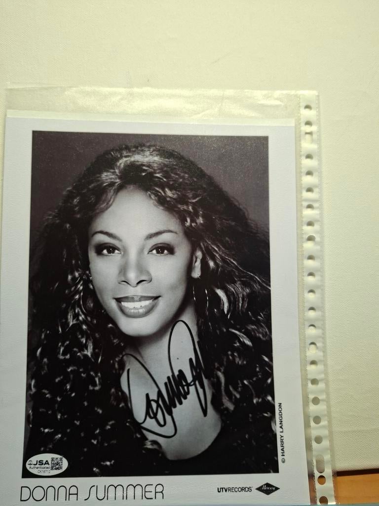 DISCO QUEEN DONNA SUMMER USA, Verzenden, Zo goed als nieuw, Foto of Kaart, Gesigneerd