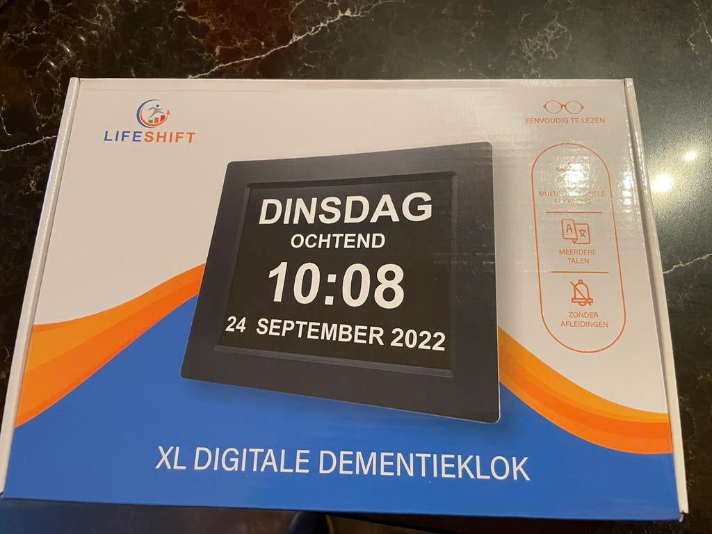 Dementie klok, Ophalen of Verzenden, Zo goed als nieuw, Wandklok