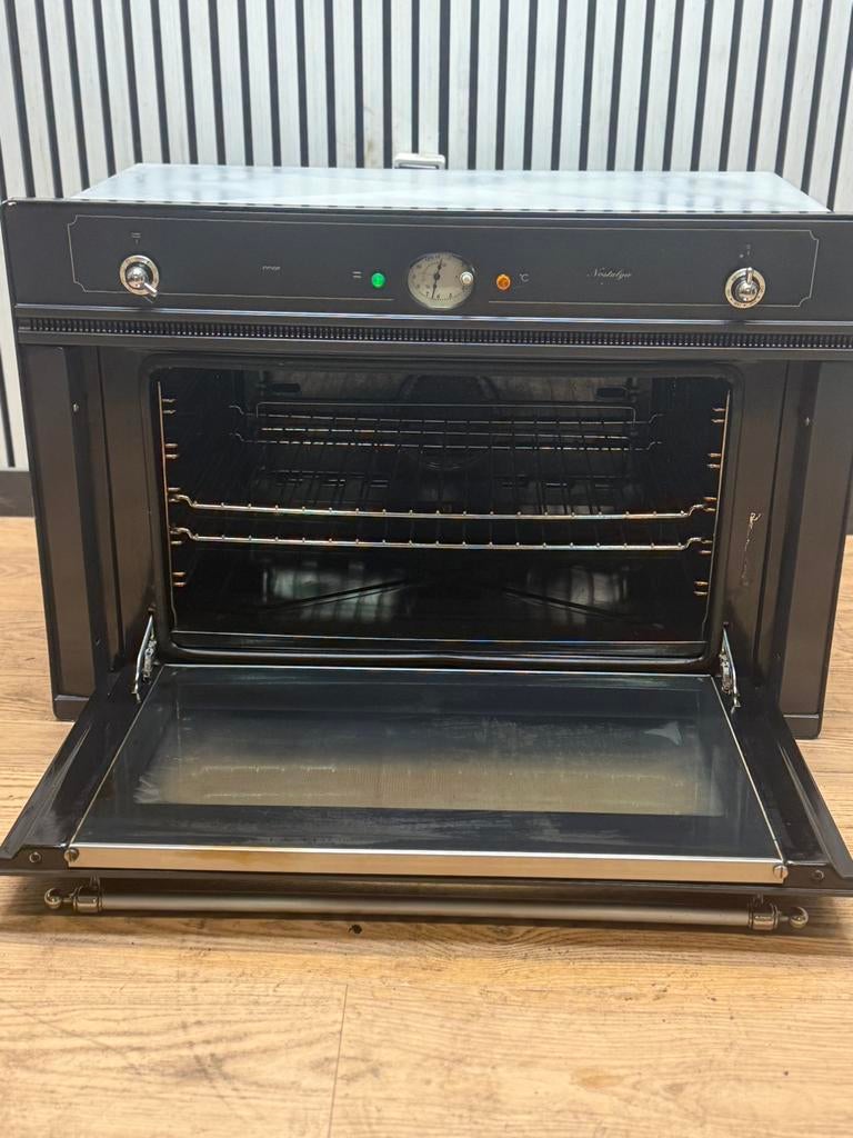 Luxe Boretti Inhouwoven nostalgisch Antraciet/chroom 90 cm, Witgoed en Apparatuur, Ovens, Hete lucht, Fornello Esperta, Ophalen of Verzenden