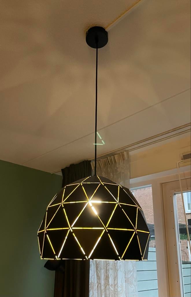 Hanglamp Niels Gamma - Zwart/Goud - 40cm - E27 fitting, Ophalen, Zo goed als nieuw, Minder dan 50 cm