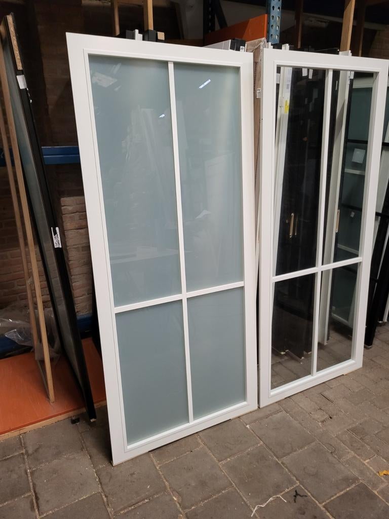 93x211,5cm binnendeur opdek R Staal look wit ral 9010 SL46, 80 tot 100 cm, Binnendeur, Nieuw, Ophalen of Verzenden
