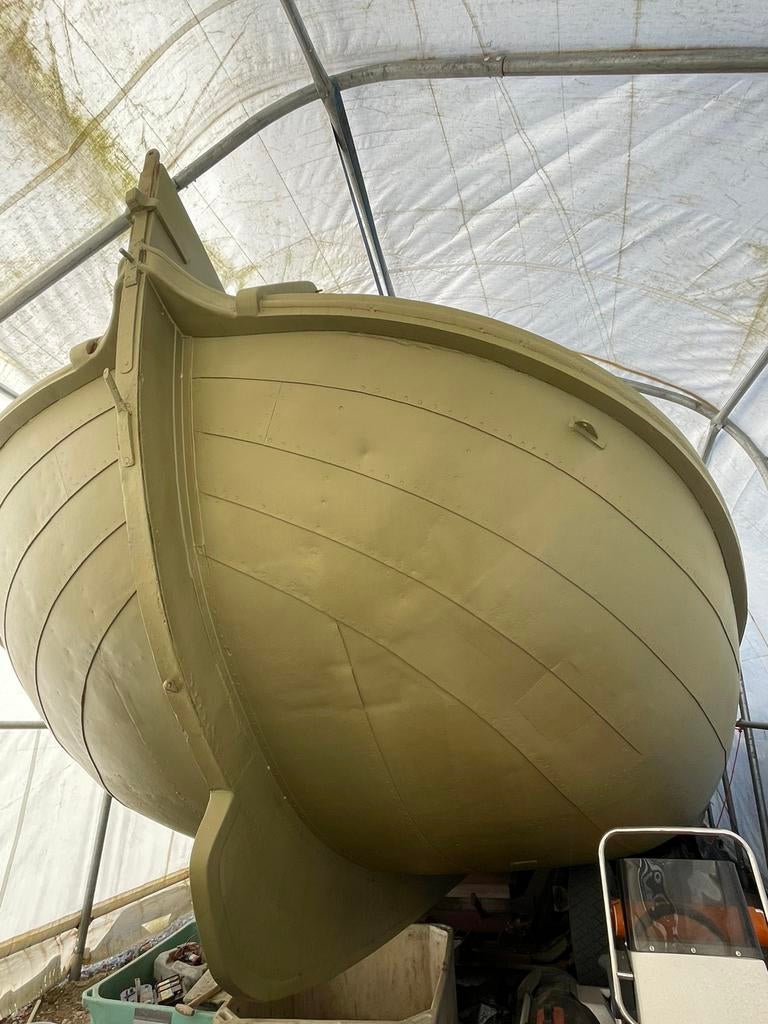 Casco antieke Lemsteraak origineel als jacht gebouwd, Watersport en Boten, Platbodems, Gebruikt, Staal, Ophalen