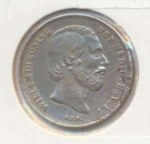 Nederland Halve Gulden 1861, ½ gulden, Koning Willem III, Zilver, Ophalen of Verzenden