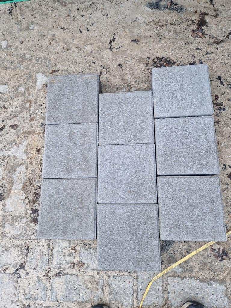Dubbelklinker 21x21x8 grijs, Tuin en Terras, Tegels en Klinkers, Ophalen, Nieuw, Beton, Terrastegels