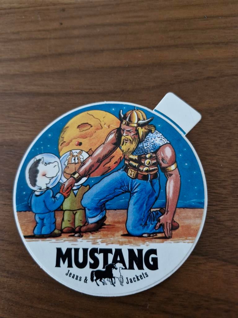 4812 Vintage Mustang Jeans & Jackets Sticker, Verzamelen, Stickers, Ophalen of Verzenden, Gebruikt, Merk