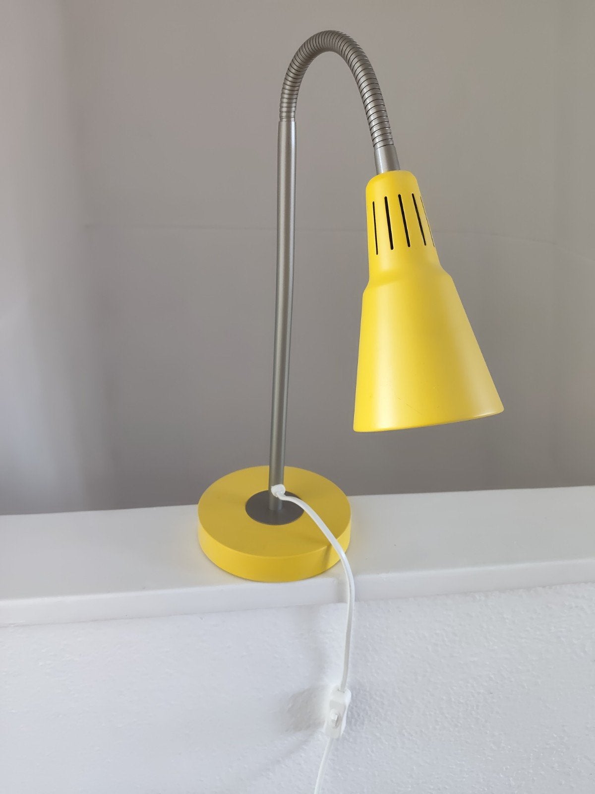 Gele bureaulamp met flexibele arm, Ophalen, Bureaulamp, Gebruikt, E27 (groot)