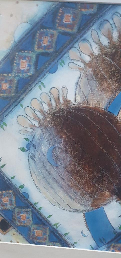 Fresco kunstwerk van Hans van Vroonhovem "Papaver", Ophalen
