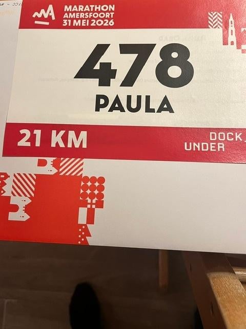 Startbewijs Halve Marathon Amersfoort, Ophalen of Verzenden, Nieuw, Overige typen, Overige merken