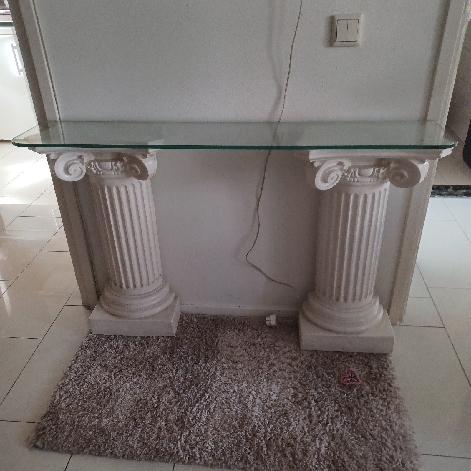 Sidetable griekse/Romeinse zuilen/pilaren+ spiegel 125€, Ophalen, Gebruikt, 100 tot 150 cm, 25 tot 50 cm