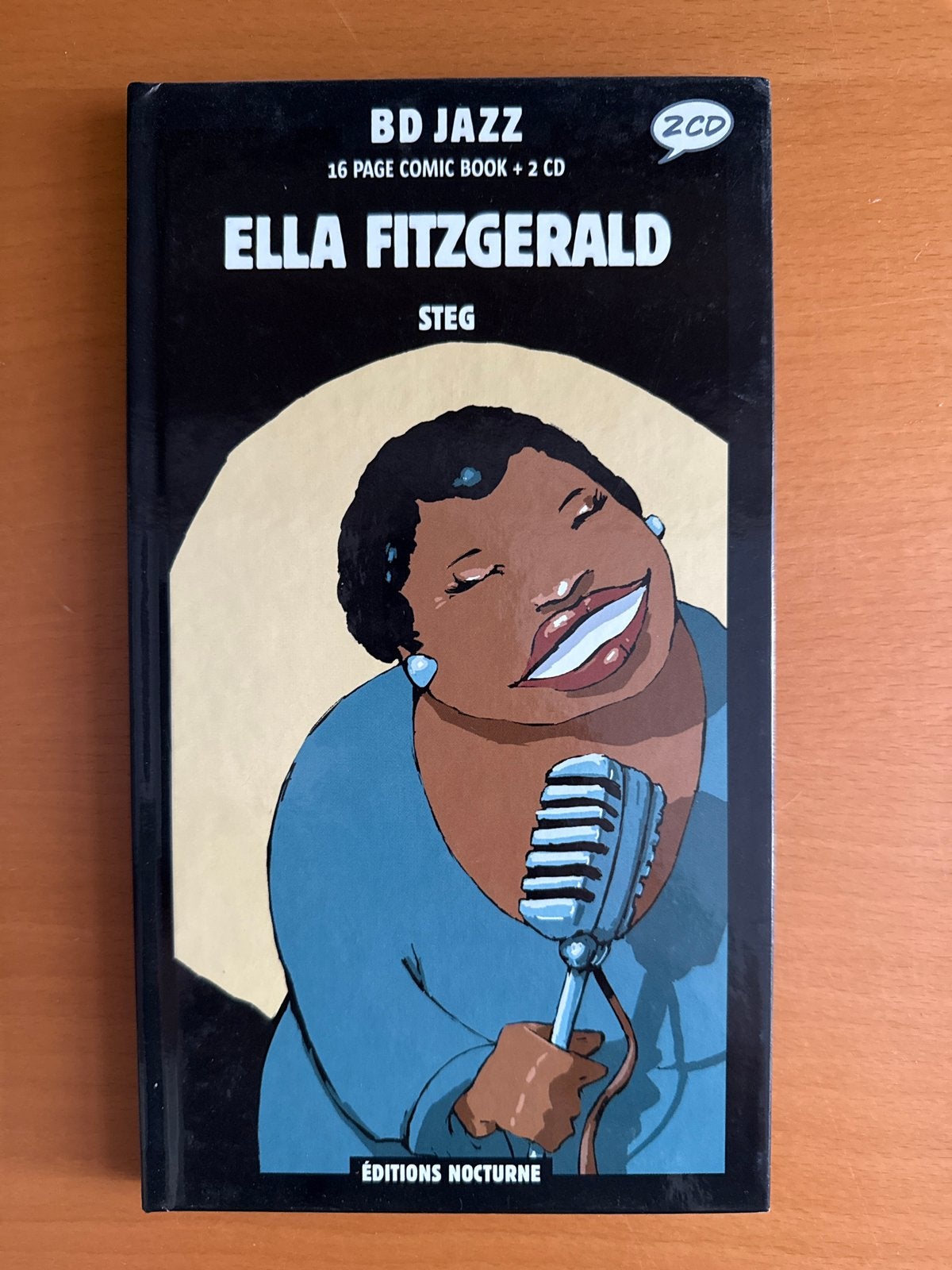 BD Jazz Ella Fitzgerald - 16 pagina's stripboek + 2 CD's, Boxset, Ophalen of Verzenden, Zo goed als nieuw, Inclusief boekje