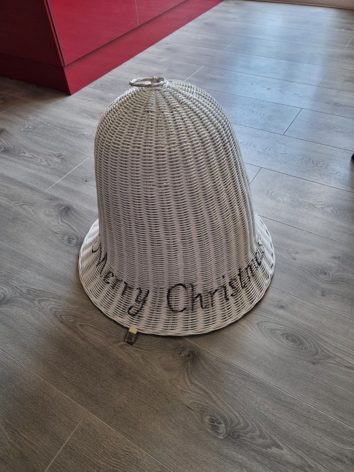 Riviera Maison Grote Witte Rieten Kerstklok, Ophalen, Wit, Landelijk, Overige typen