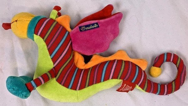 Moulin Roty Dragobert Draak Knuffel Pluche Gestreepte Draak, Kinderen en Baby's, Coolsingel 104, 3011 AG Rotterdam, Netherlands