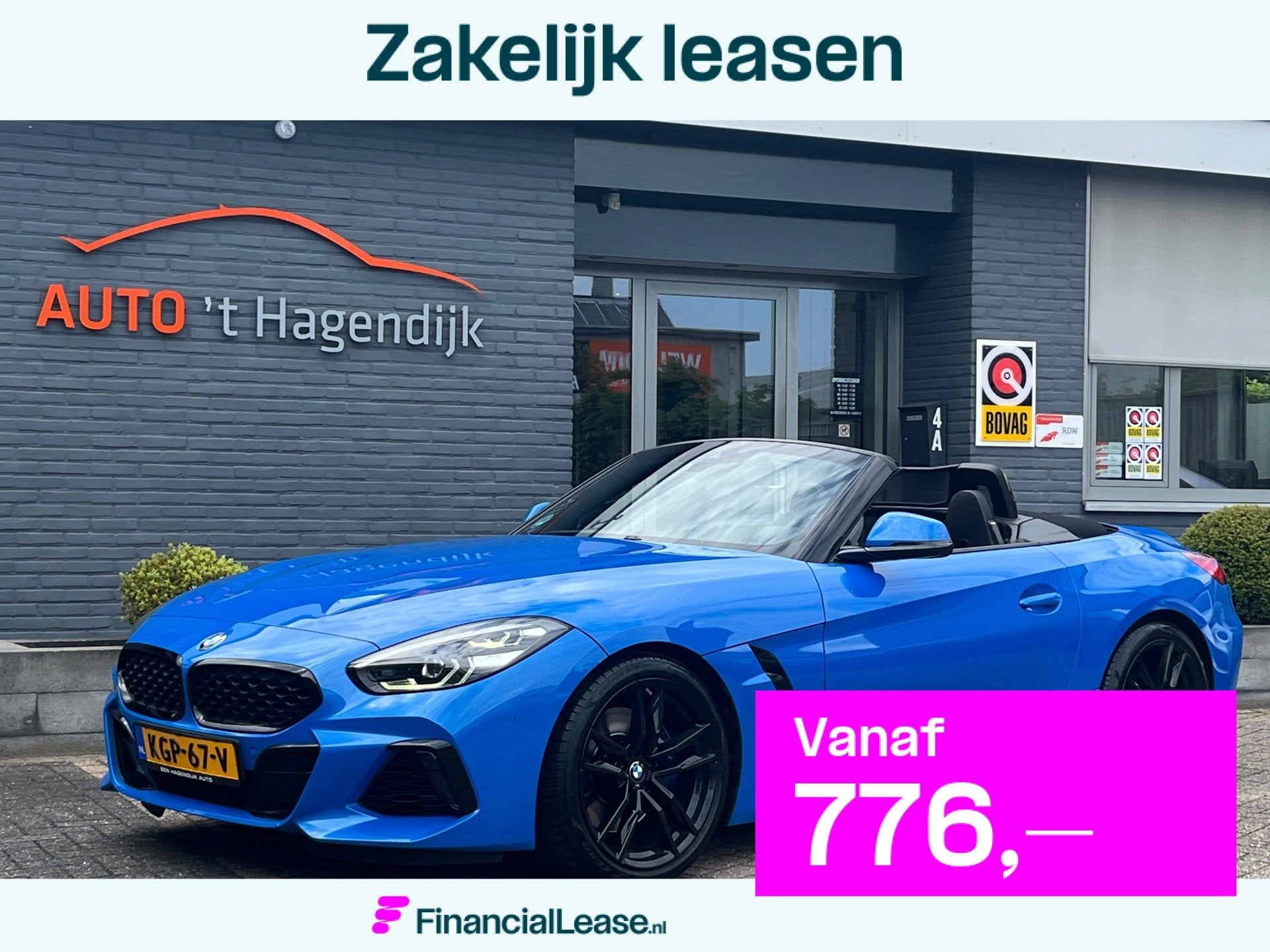 BMW Z4 Roadster M40i High Exe M-Sport H&K 1EIG topstaat, Achterwielaandrijving, Gebruikt, Cabriolet, Blauw