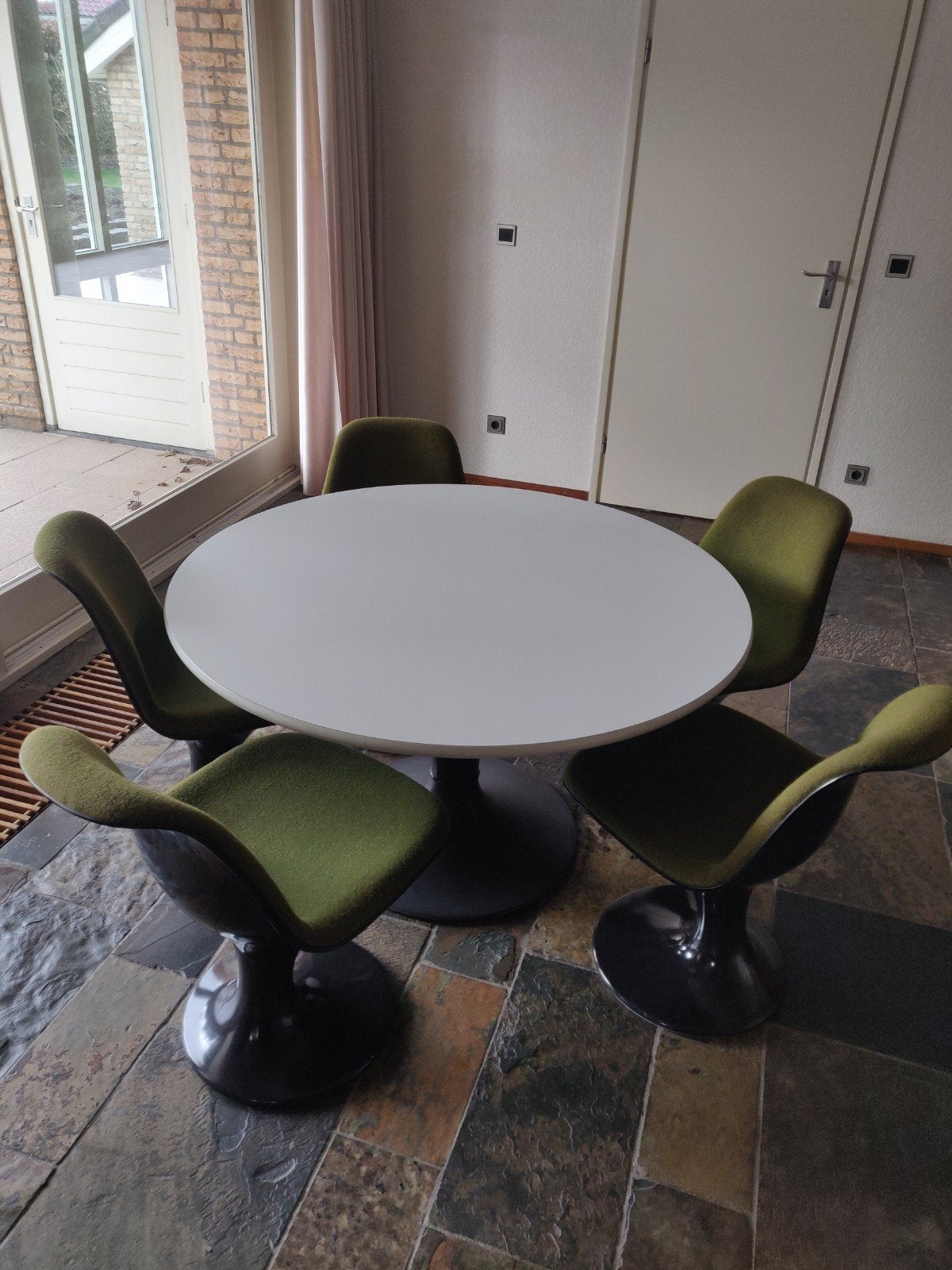 Zeldzame Orbit Serie Eetset - Farner & Grunder voor Vitra, Ophalen