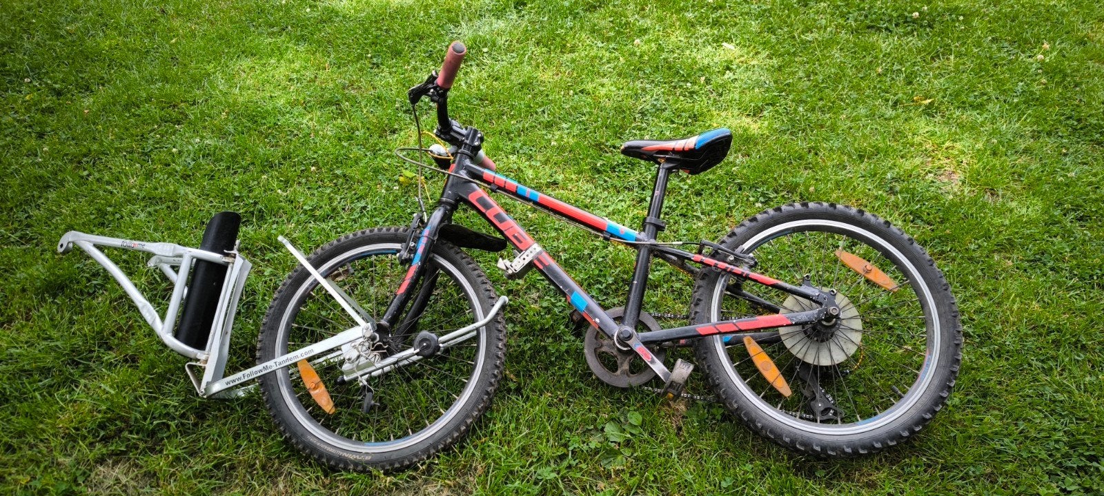 FollowMe-Tandem met Cube kinderfiets + extra Urban Arrow, Ophalen of Verzenden, Gebruikt, Aanhangfiets, 80 kg of meer