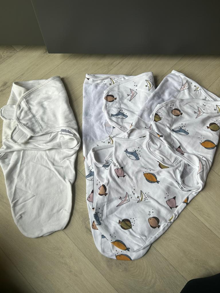 Meyco swaddle / inbakerdoeken, Ophalen, Gebruikt, Minder dan 70 cm