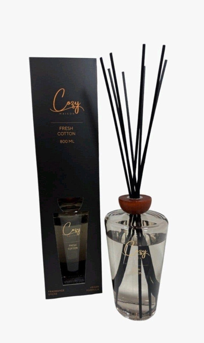 Cozy Maison Fresh Cotton Geurstokjes 800ml, fris katoen, Huis en Inrichting, Ophalen of Verzenden, Nieuw