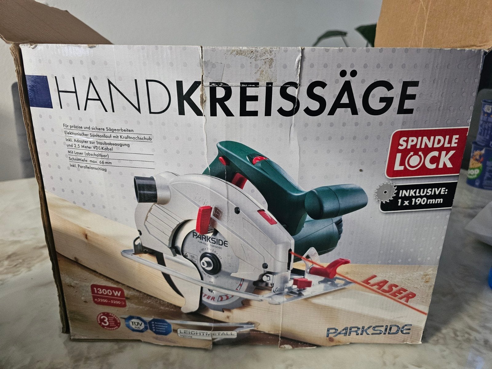 PARKSIDE PHKS 66/A Handcirkelzaag 1300W - Zo goed als nieuw