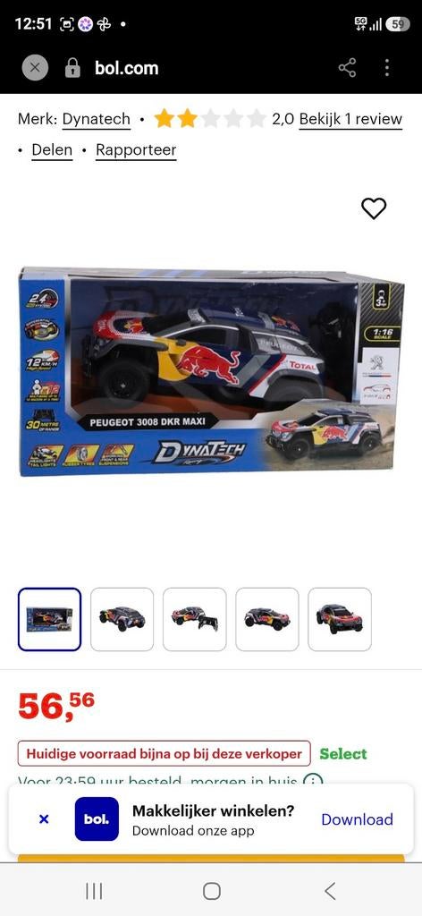 C Voertuigen

Dynatech Rc Peugeot 3008 Dkr Maxi 1:16 + Licht, Ophalen of Verzenden