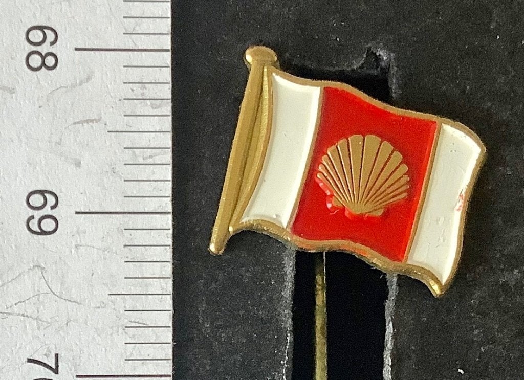 speld, Scheepvaart, Shell vlag (AW, Ophalen of Verzenden, Gebruikt, Transport, Speldje of Pin