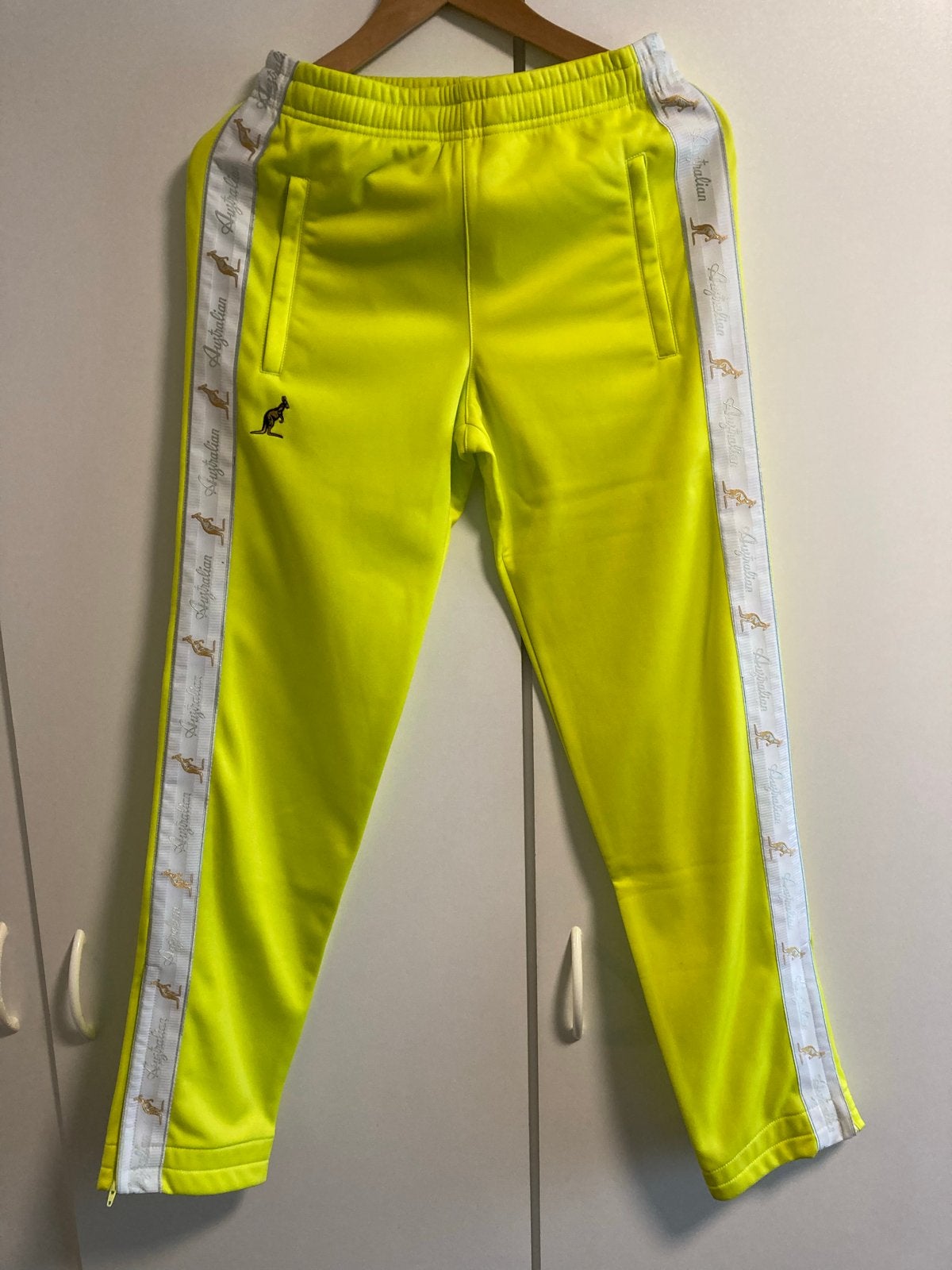 Australian broek 3XS neon geel, Ophalen of Verzenden, Nieuw, Geel