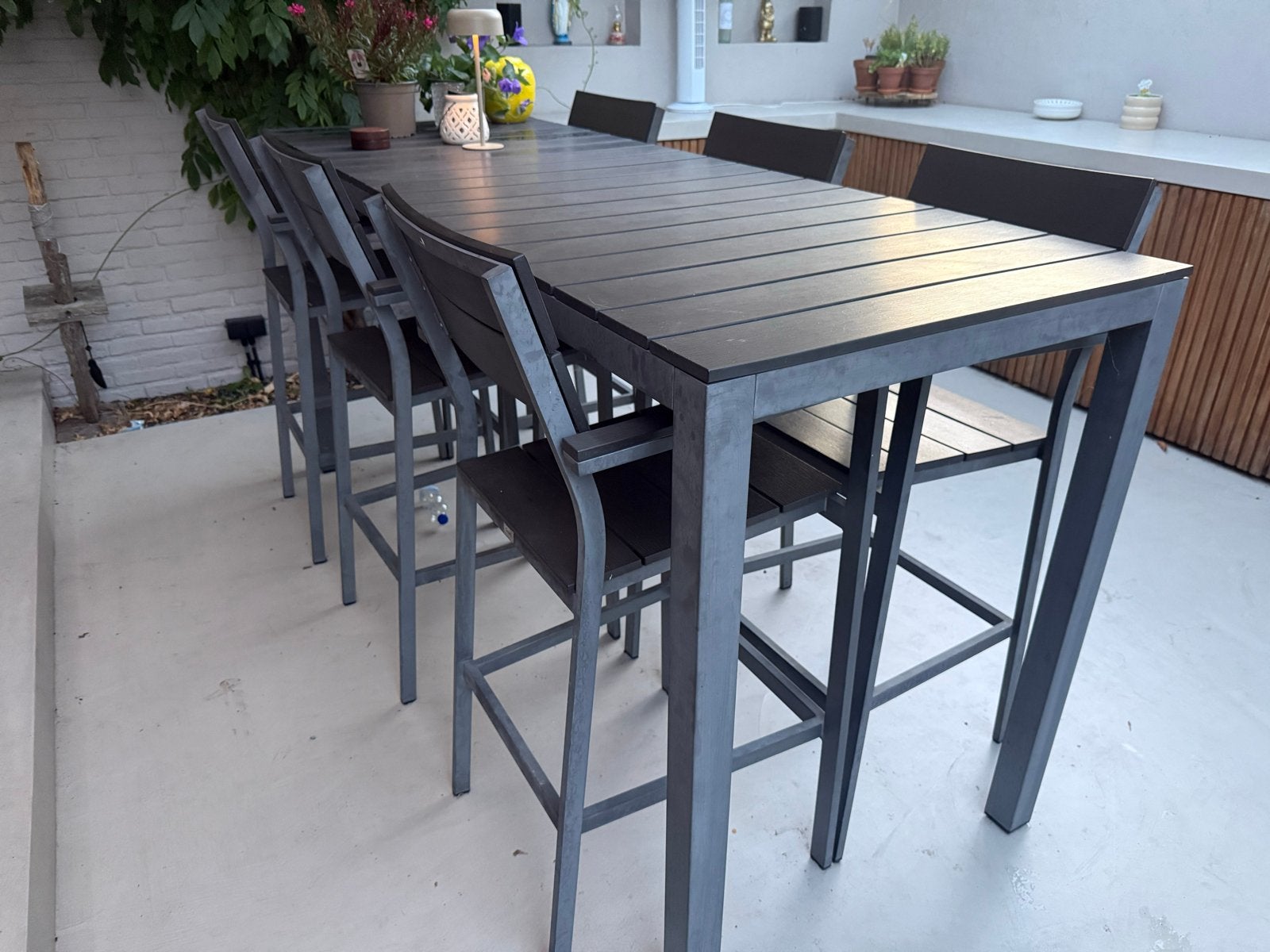 Bellagio Tuinbarset met 6 stoelen, Ophalen, Eettafel, 6 zitplaatsen, Aluminium