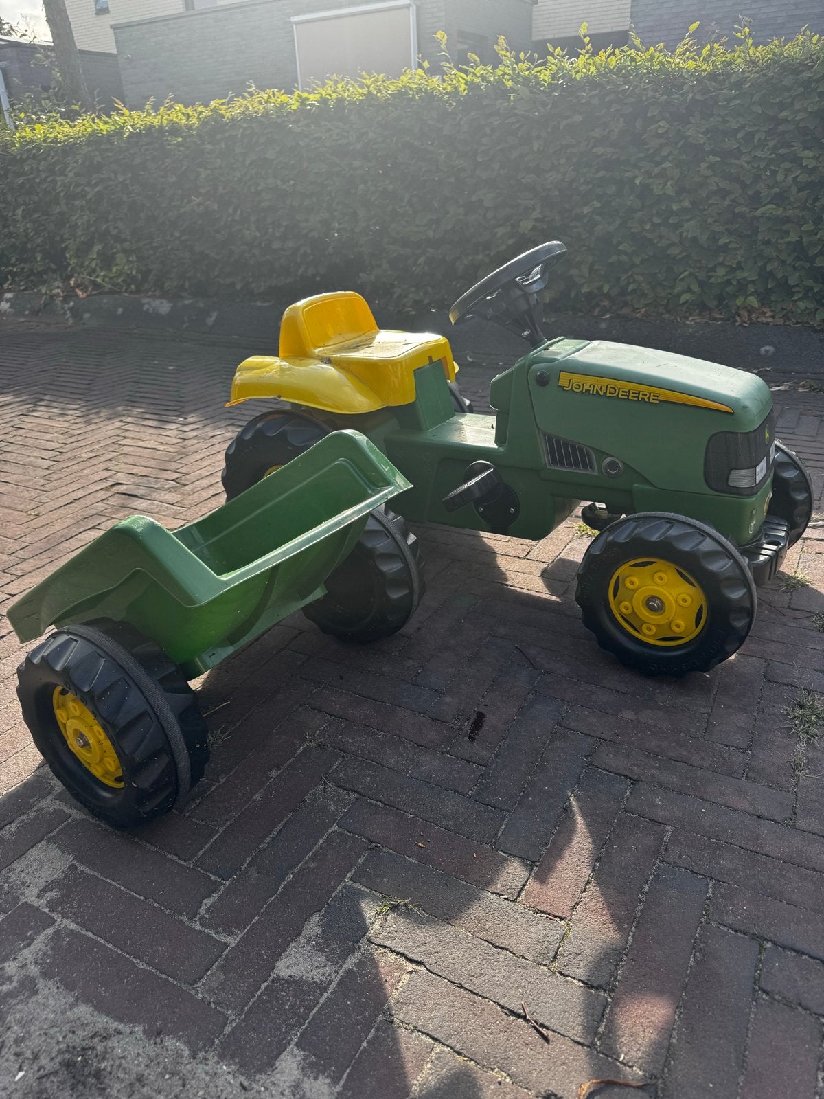John Deere traptractor met aanhanger, Ophalen of Verzenden, Gebruikt, Trapvoertuig