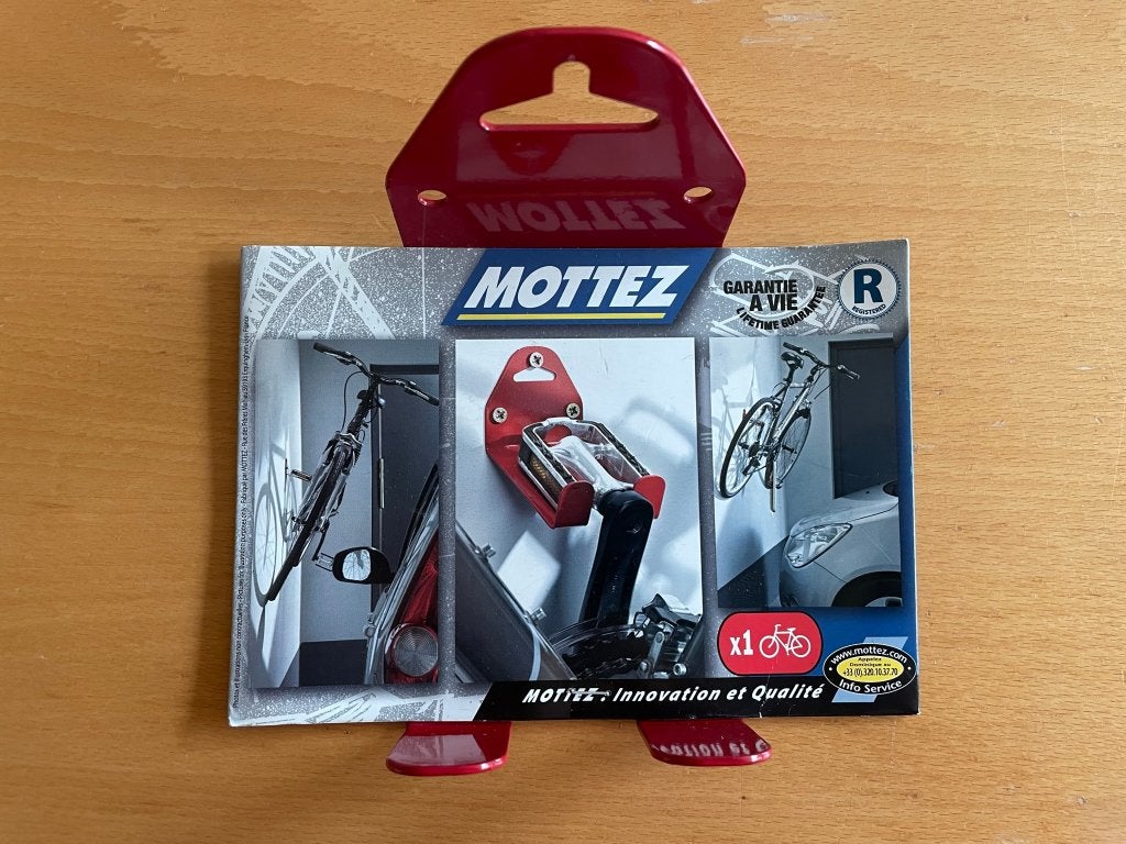 Mottez – Fietshaak voor pedaal - Rood, Auto diversen, Fietsendragers, Ophalen of Verzenden, 1 fiets, Nieuw, Fietsendrager-accessoire
