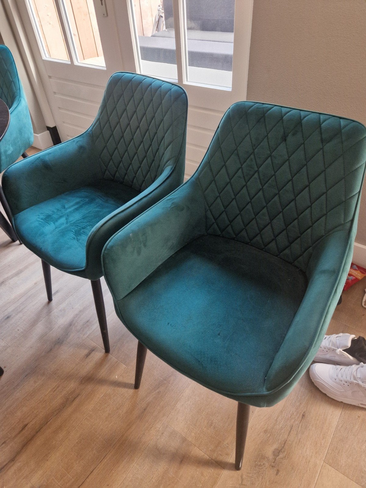Stoelen Groen, Huis en Inrichting, Stoelen, Ophalen, Zo goed als nieuw, Overige kleuren, Vier