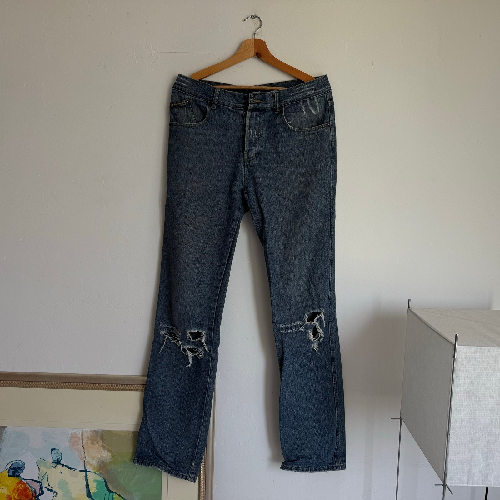 D&G Dolce & Gabbana Jeans met gaten, Ophalen of Verzenden, Gedragen, Blauw, W30 - W32 (confectie 38/40)