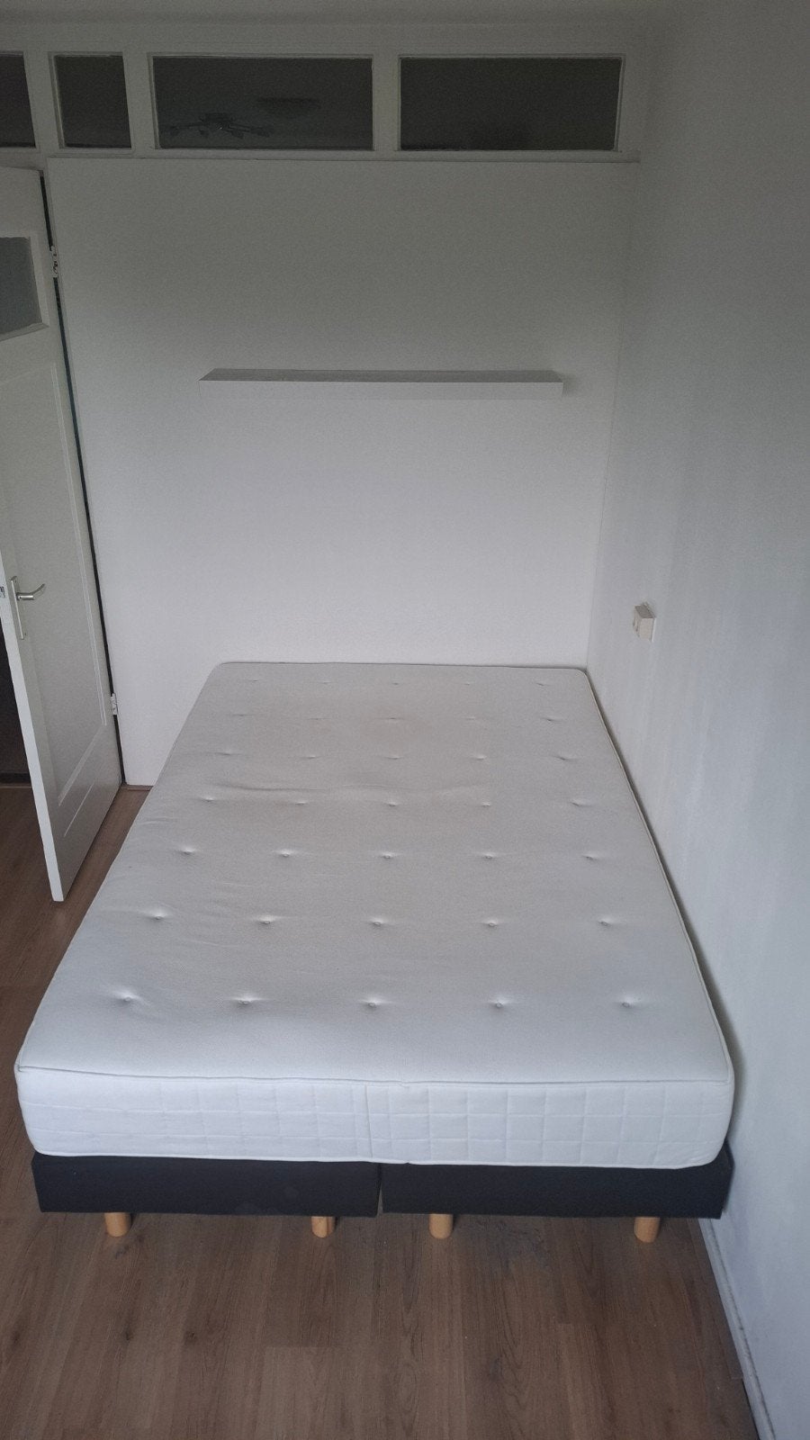 Boxspring 140x200, 2 onderstellen en matras, Ophalen, Gebruikt, Tweepersoons, 140 cm
